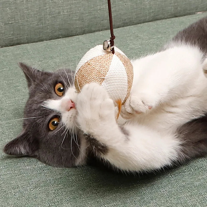 Wooden Mouse Wand Cat Toy – Interactive Pet Teaser Rod