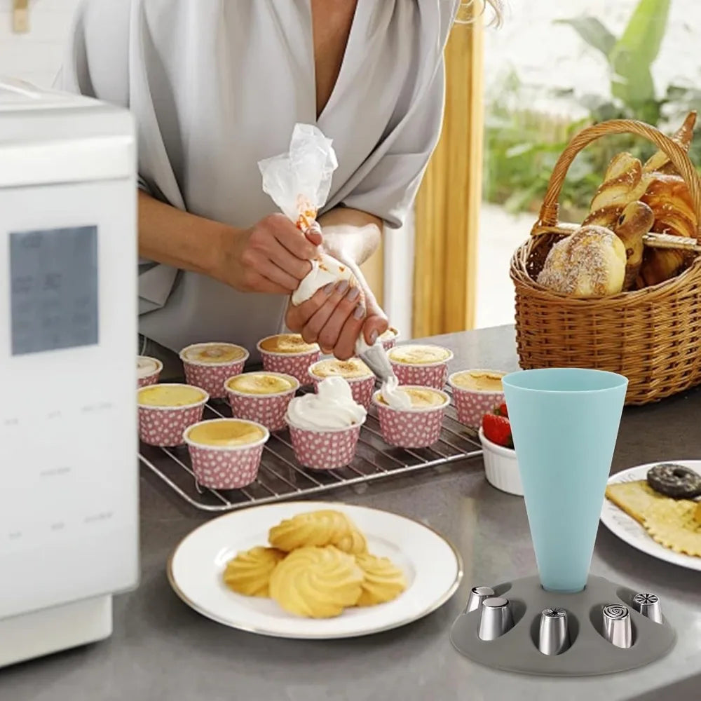 Piping Bag Stand 8-Slot Nozzle Storage Rack | Baking Tool Piping Bag Stand Nixie
