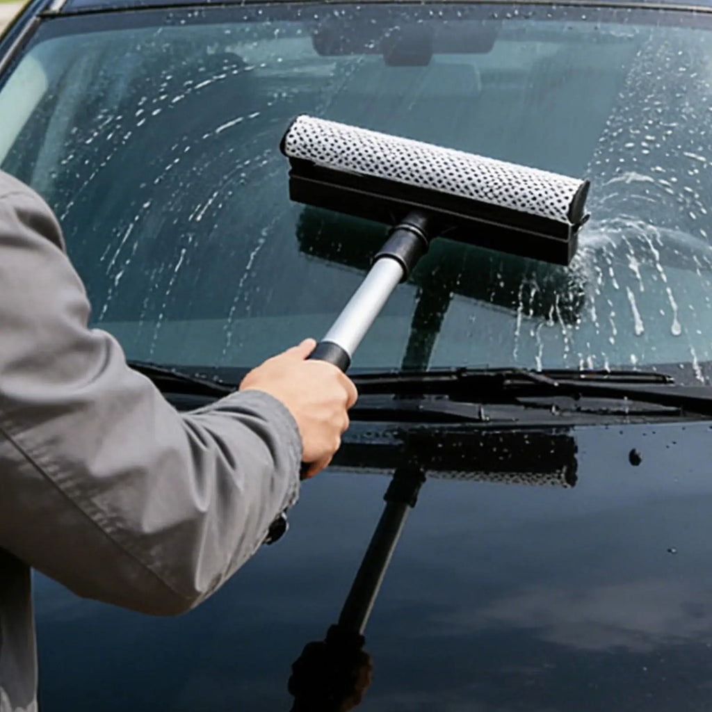 2-in-1 Retractable Window Squeegee & Cleaning Brush Window Squeegee Brush Nixie