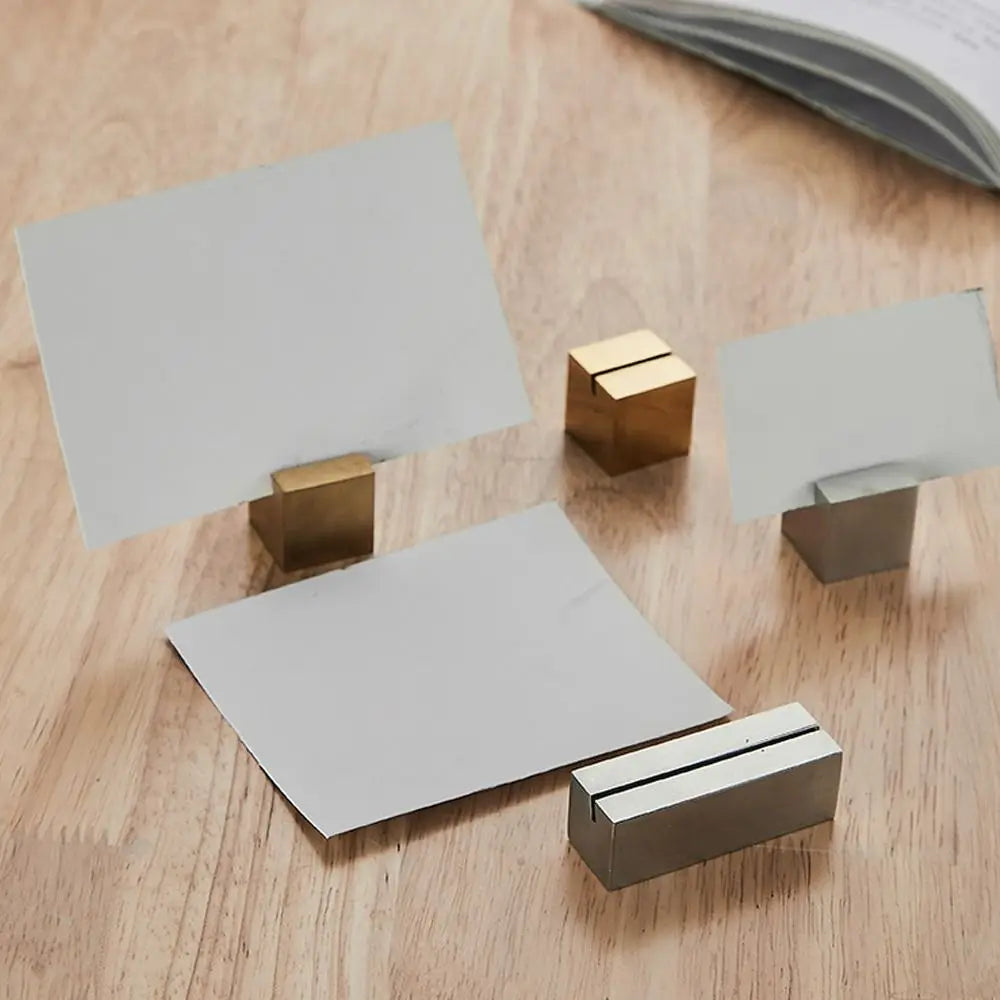 Stainless Steel Table Place Card & Menu Sign Holder Stand Table Card Holder Nixie