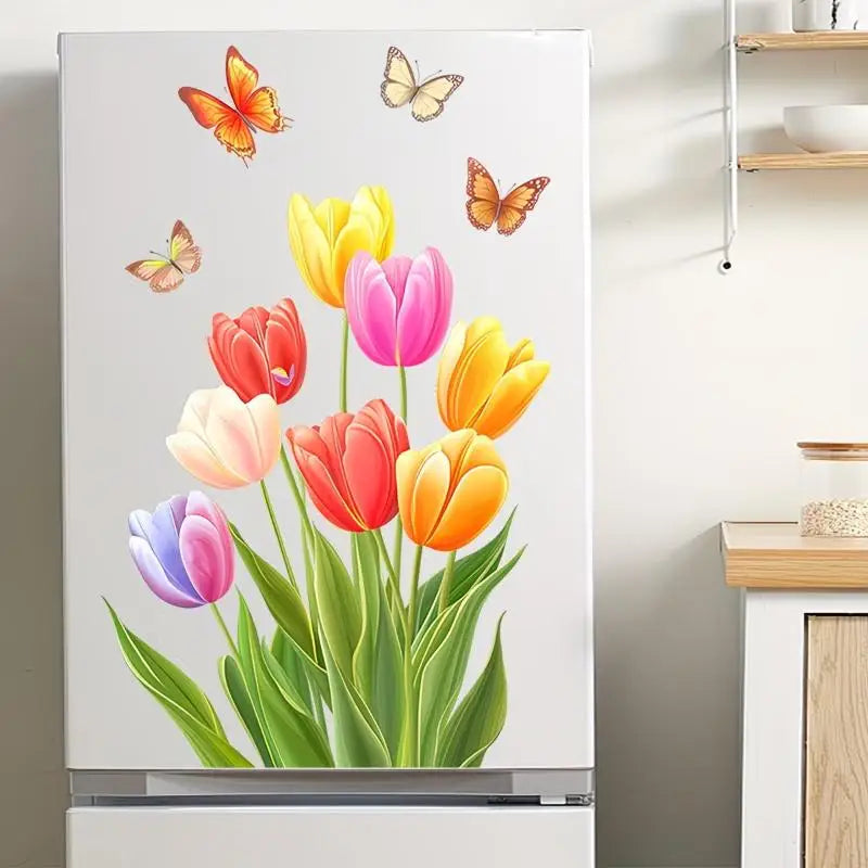 Colorful Butterfly Flower Removable Wall & Fridge Stickers Wall Decal Sticker Nixie