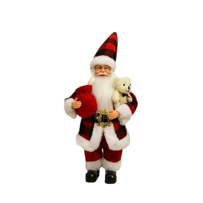 Santa Claus Standing Figurine – 12" Christmas Décor Ornament Christmas Figurine Nixie