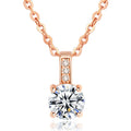 925 Silver Plated CZ Crystal Bridal Jewelry Set – Necklace & Earrings Bridal Jewelry Set Nixie 45cm Rose gold necklace