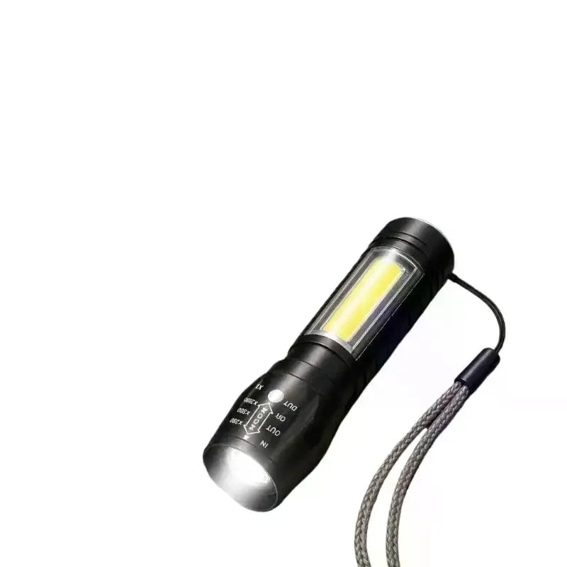 Mini Zoomable LED Flashlight COB USB Rechargeable Torch LED Flashlight Torch Nixie