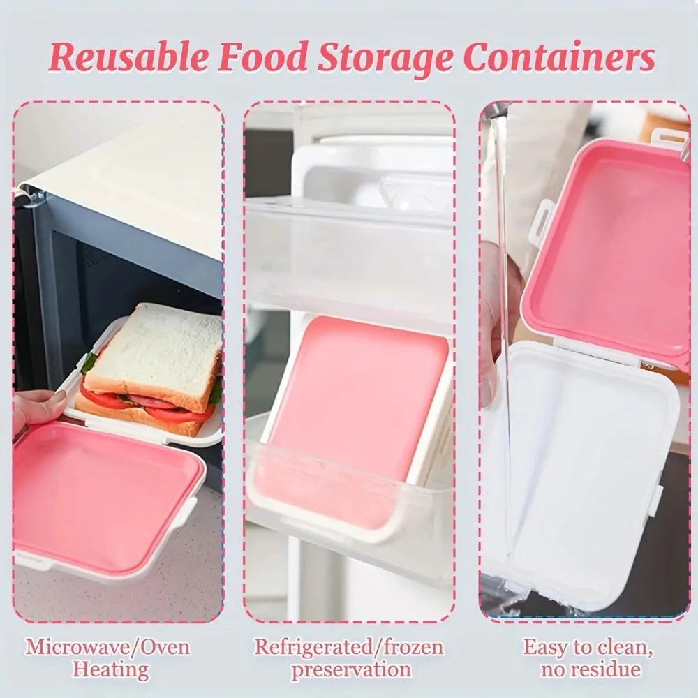 Silicone Sandwich Storage Box – Snack & Lunch Container Food Storage Container Nixie