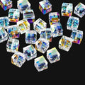 AB Crystal Cube Glass Beads 4/6/8mm – DIY Jewelry Making Crystal Craft Beads Nixie 50Pcs 6mm-0.24inch
