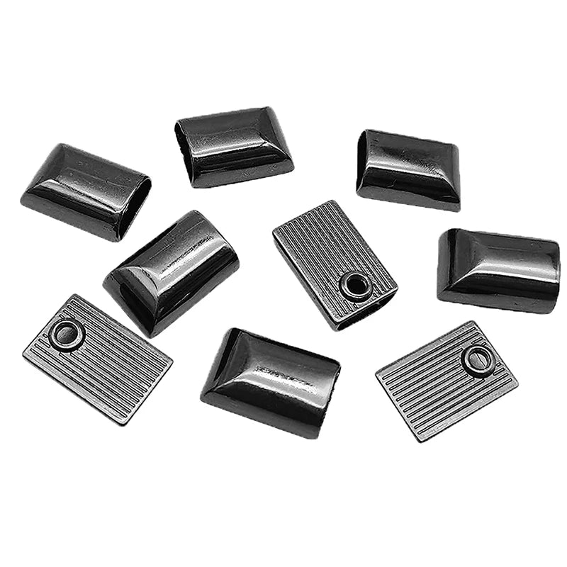 10Pcs Metal Zipper Tail Stoppers with Screw – DIY Sewing Zipper Hardware Accessory Nixie Black