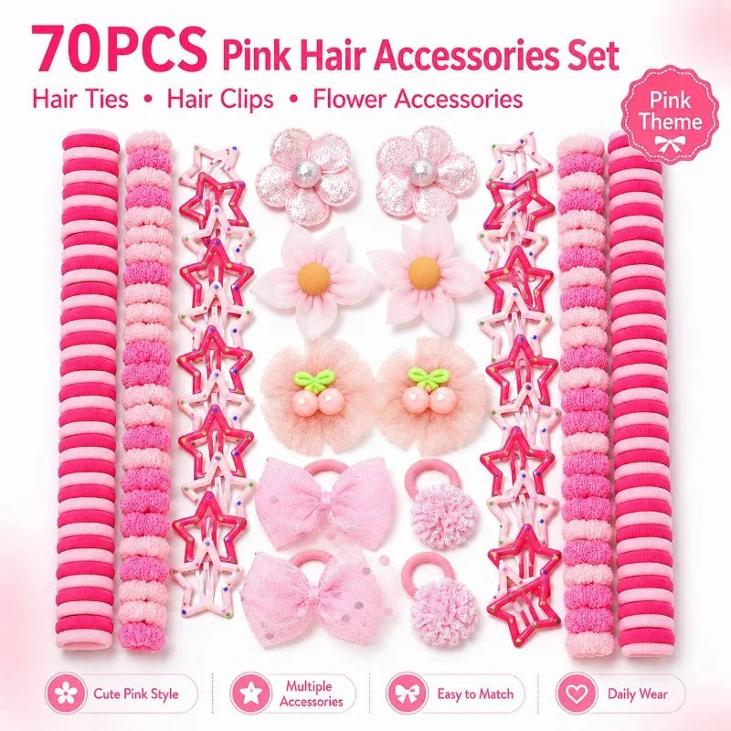 Girls Hair Accessories Set – Clips, Headbands & Floral Barrettes Hair Accessories Set Nixie