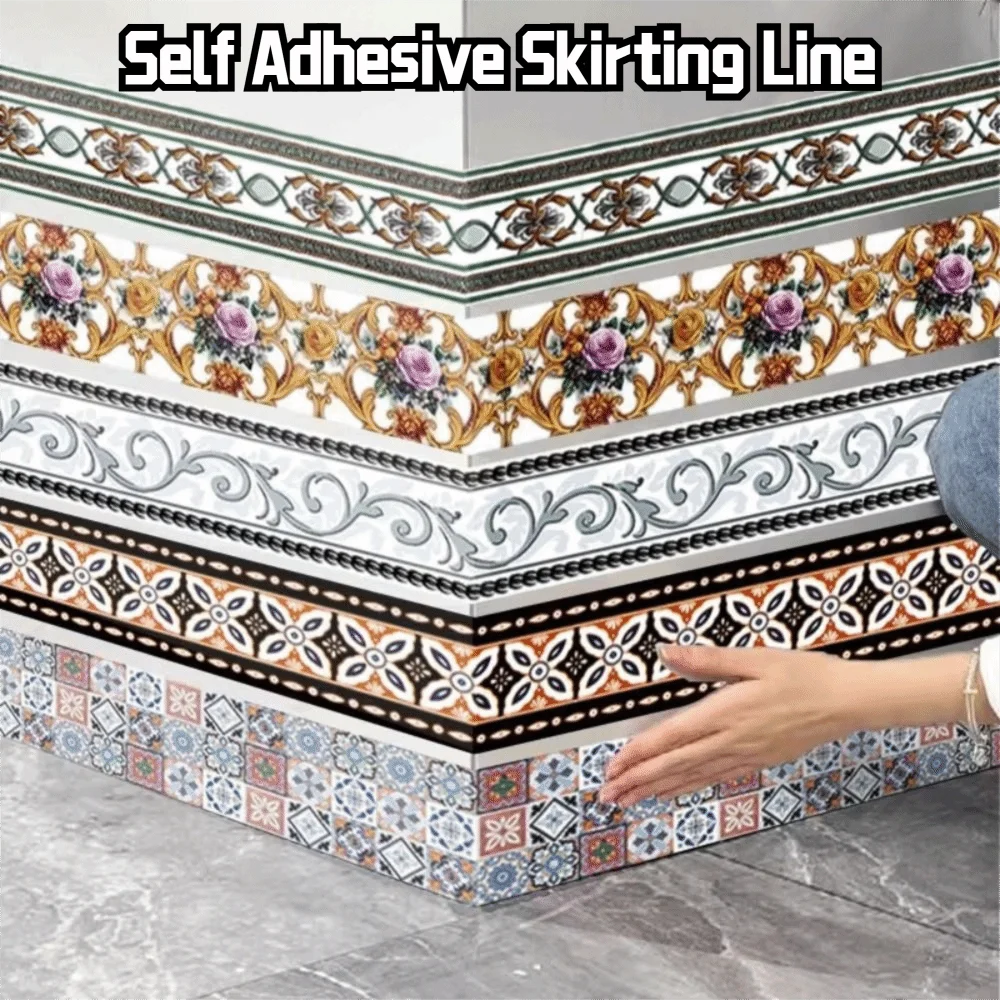 Self-Adhesive Skirting Line Wall Strip 5/10M | 8 Colors