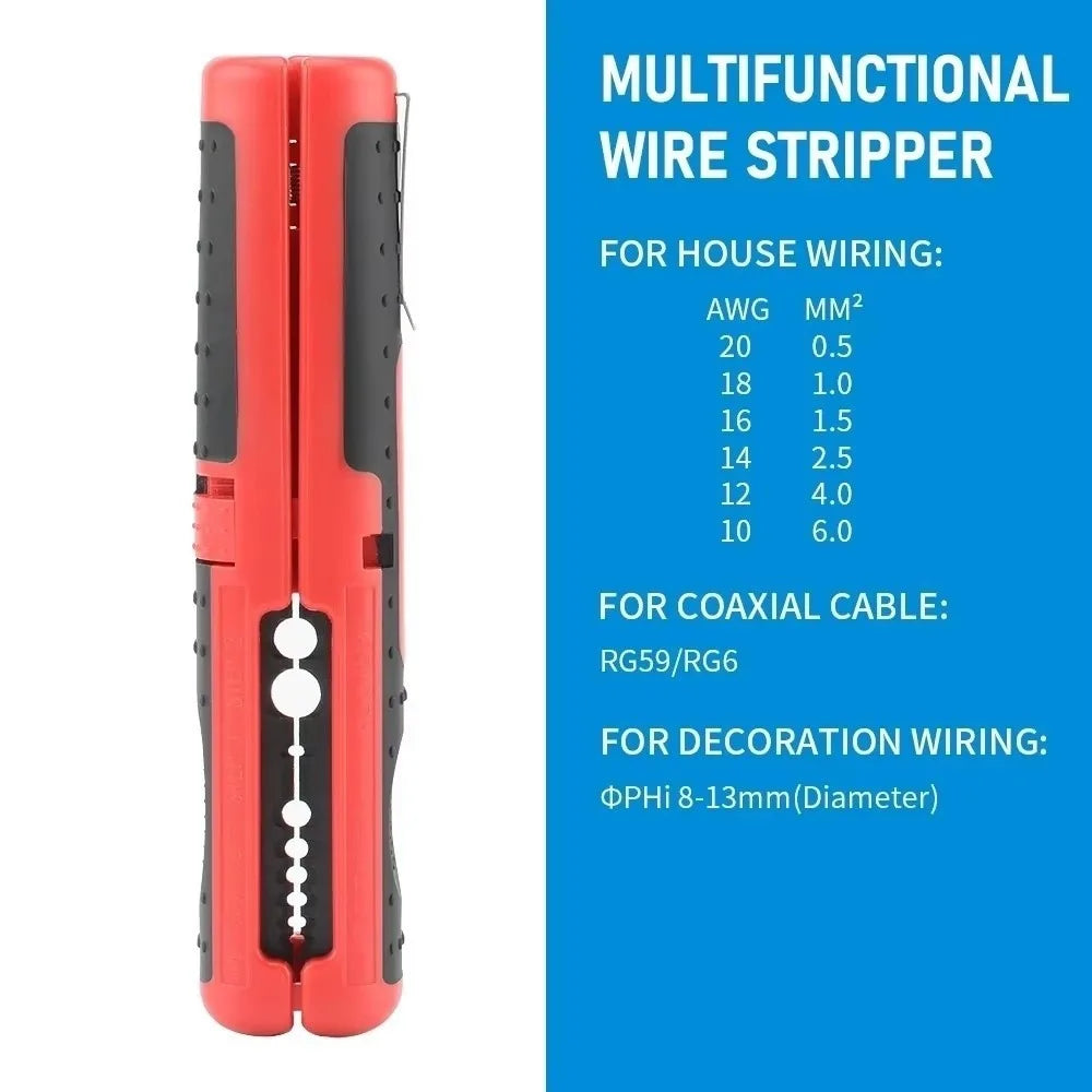 Coaxial Cable Stripper RG59 RG6 – Anti-Skid Portable Tool Cable Stripper Tool Nixie Red