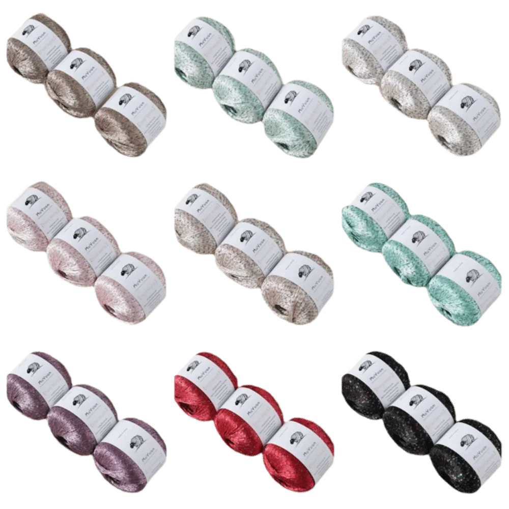 Nylon Sequin Crochet Thread 50g – DIY Woven Craft Yarn