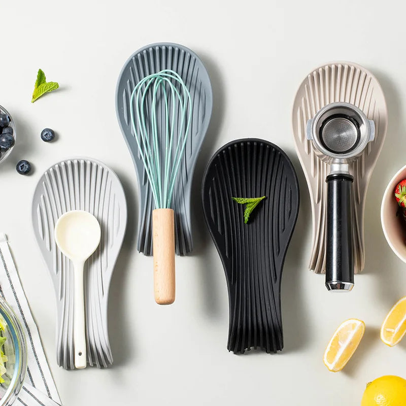 Silicone Spoon Rest – Non-Slip Heat-Resistant Utensil Holder Silicone Spoon Rest Nixie