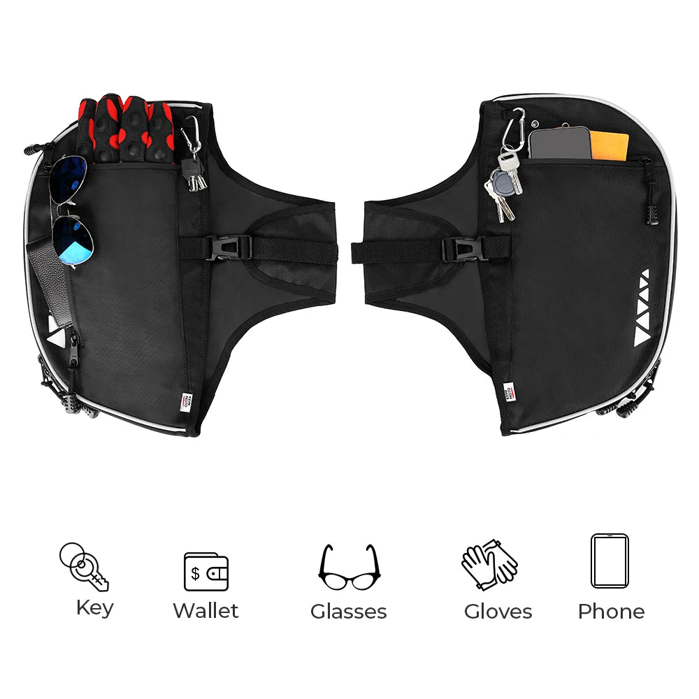 Motorcycle Soft Lower Chaps Leg Bag Touring Road King Glide 1980-2025 Motorcycle Soft Lowers Nixie