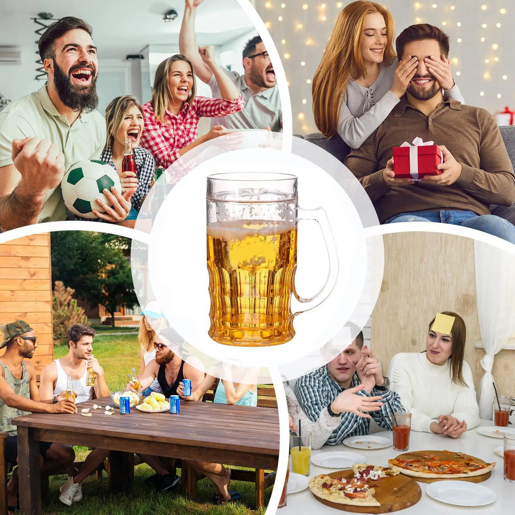 450ml Funny Fake Beer Mug – Novelty Double Wall Prank Cup Novelty Beer Mug Nixie