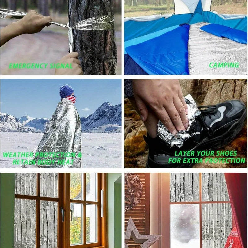 Portable Aluminum Foil Emergency Blanket – Camping & Hiking