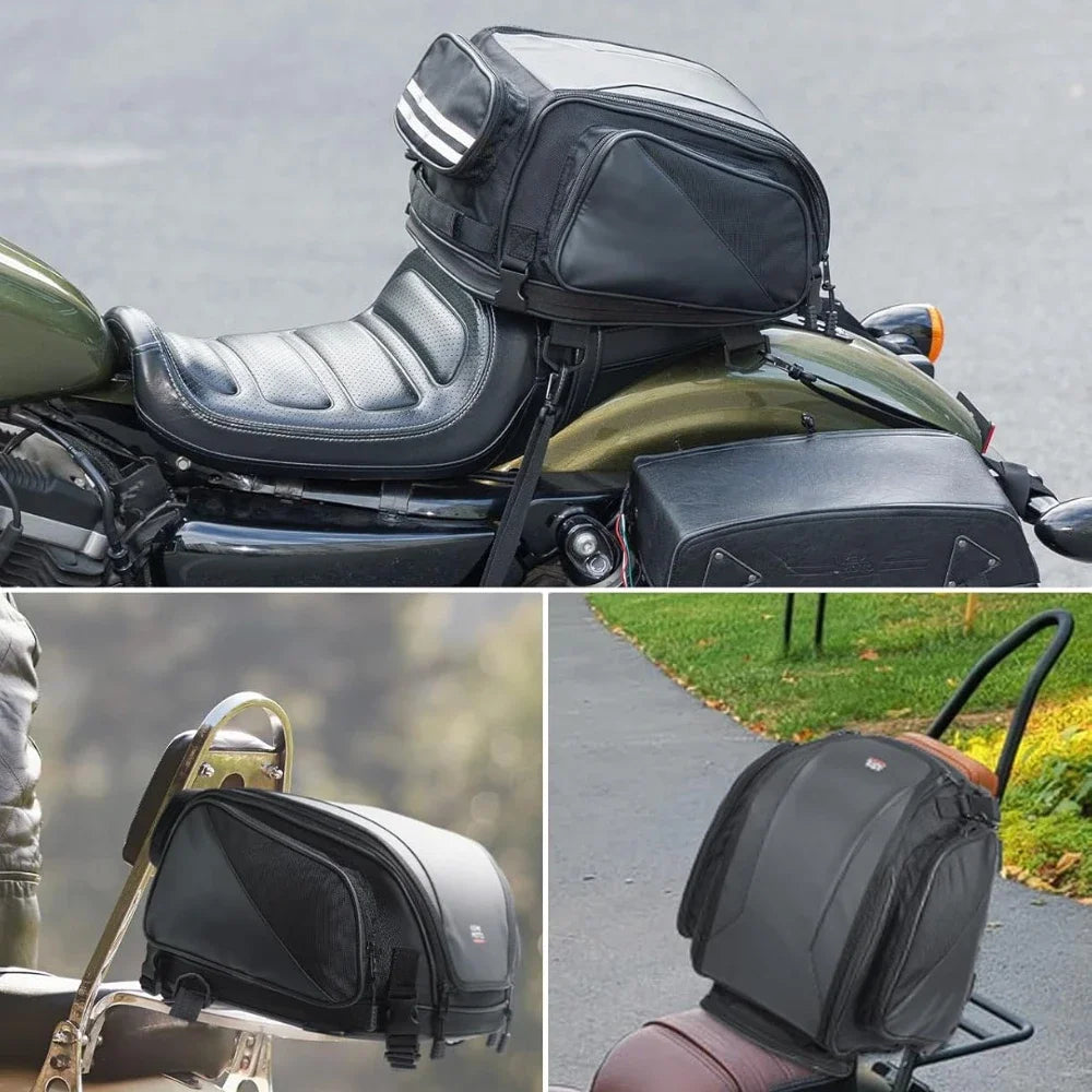 KEMITOUR 18-22L Expandable Motorcycle Tail Bag | Waterproof Motorcycle Tail Bag Nixie