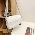 Men's PU Leather Double Zipper Shoulder & Crossbody Bag Crossbody Shoulder Bag Nixie White
