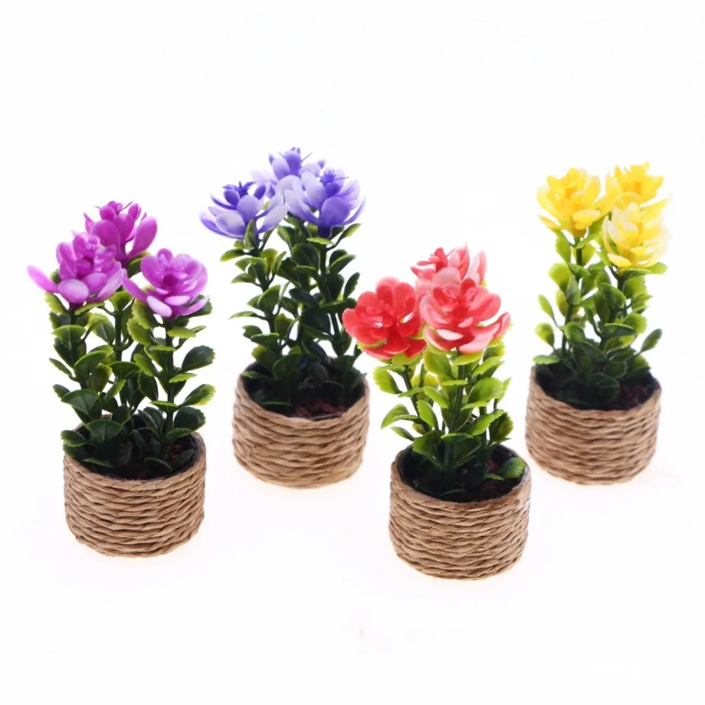 1:12 Dollhouse Miniature Vase & Potted Plant Decor (1-2pcs) Dollhouse Miniature Decor Nixie