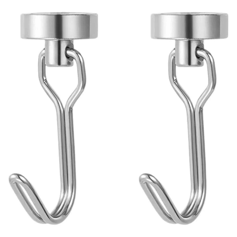 2PCS Rotating Magnetic Hooks No-Drill Heavy Duty Kitchen Organizer