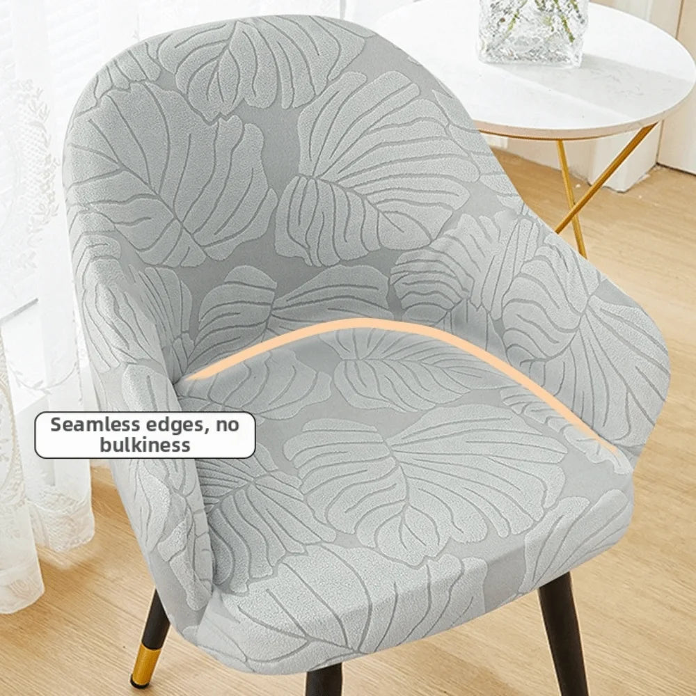 Leaf Jacquard Armchair Slipcover – Elastic Stretch Fit Cover Armchair Slipcover Nixie