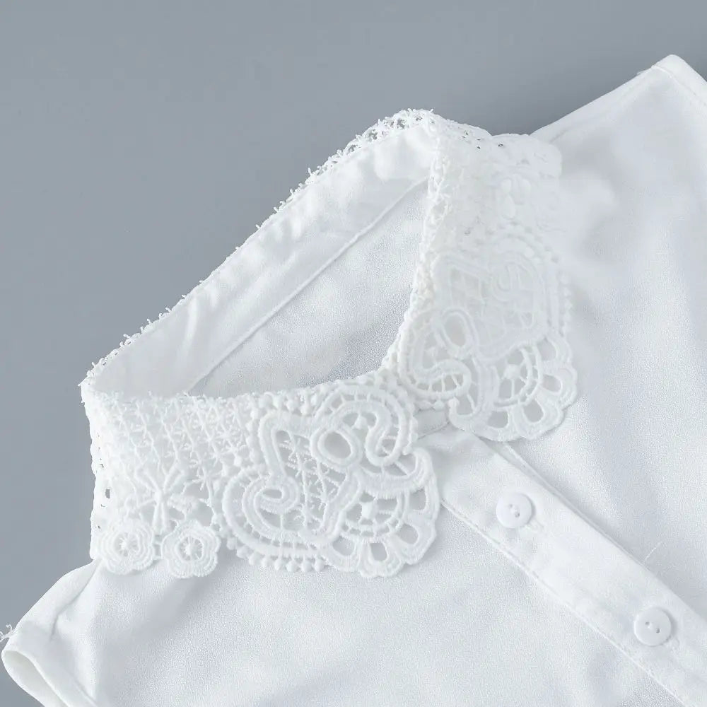 Lace Detachable False Collar for Women – White & Black Detachable Lace Collar Nixie