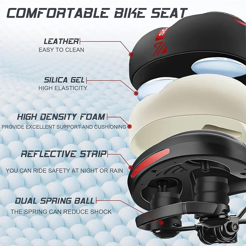 BUCKLOS Wide Ergonomic Bike Saddle – MTB Seat Cushion Bicycle Saddle Nixie