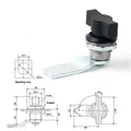Keyless Cam Lock Aluminum Cylindrical Tongue Lock for Cabinets