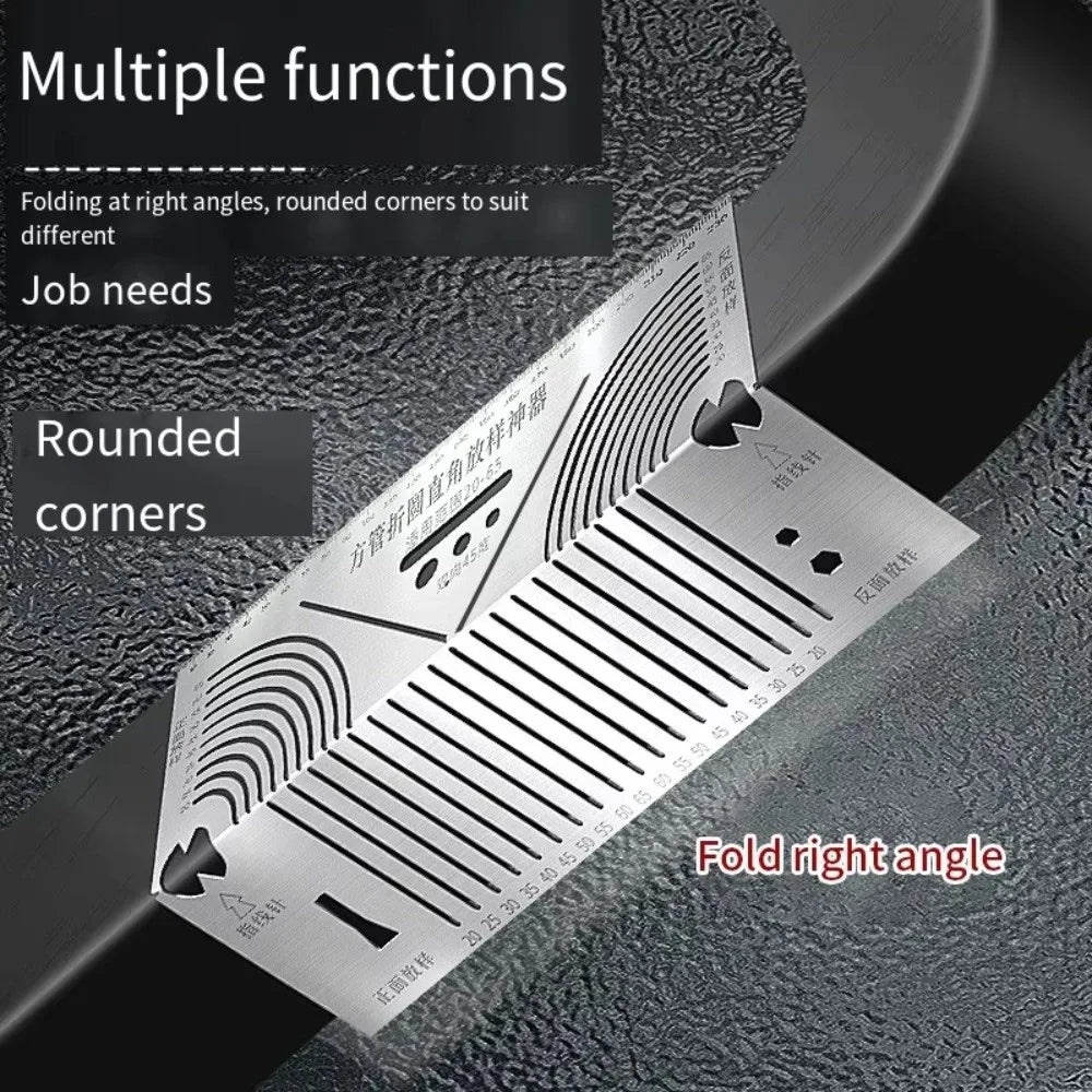 Arc Marking Ruler 90° Folding Right Angle Construction Tool