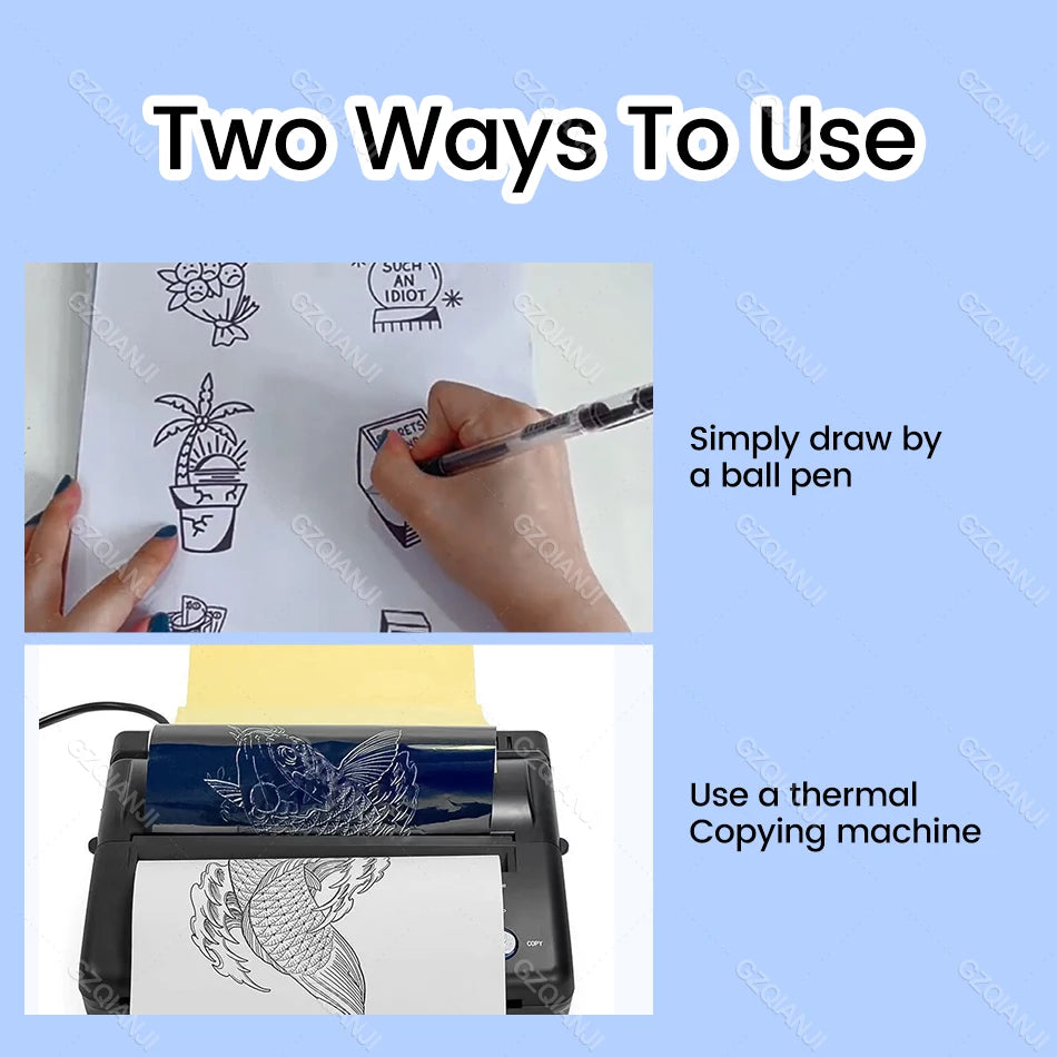 A4 Tattoo Transfer Stencil Paper – 4-Layer Thermal Tracing Sheets