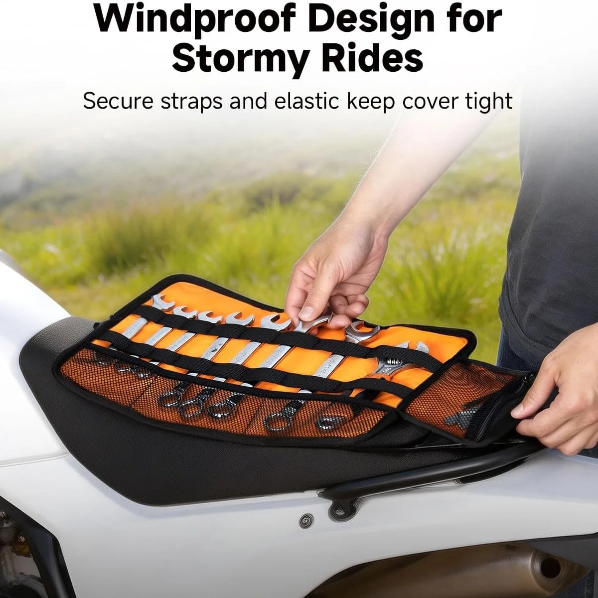 KEMIMOTO 6L Waterproof Motorcycle Fender Tail Bag | Dirt Bike Motorcycle Tail Bag Nixie