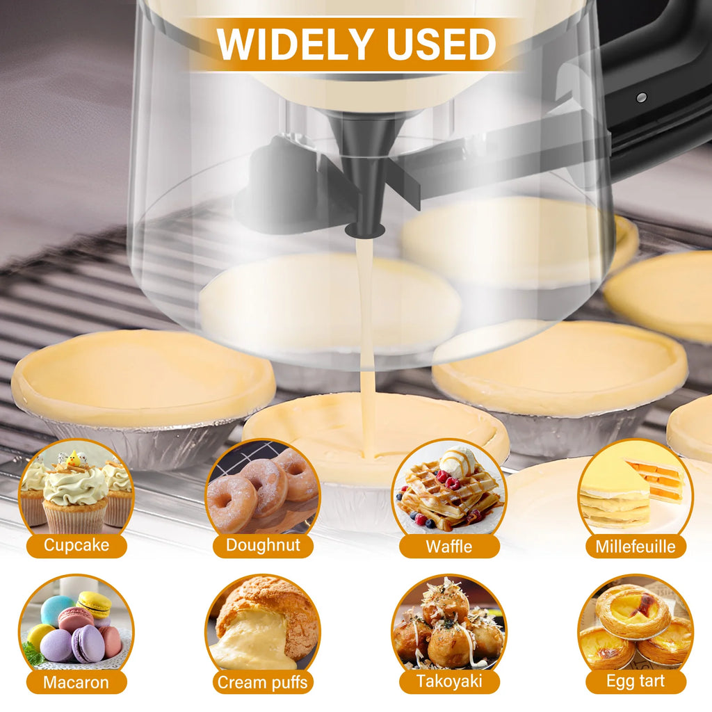 Pancake Batter Dispenser – 3-Cup Drip-Free Bakeware Tool Batter Dispenser Nixie