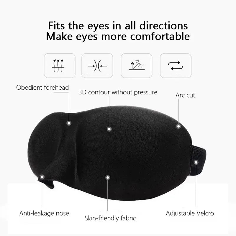Nixie 3D Blackout Sleep Mask – Travel Eye Cover for All Sleepers Sleep Eye Mask Nixie