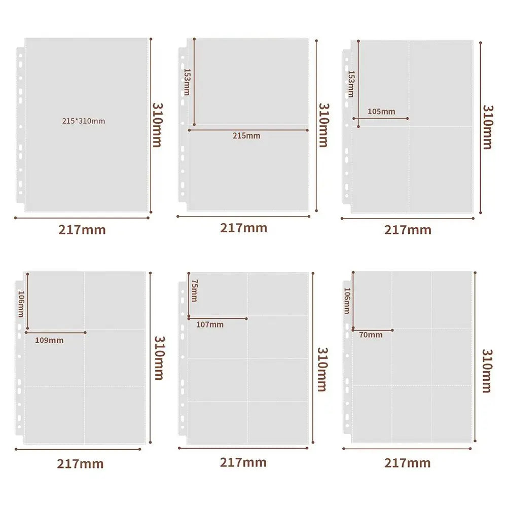 A4 Photocard Binder Sleeves – Acid-Free Multi-Pocket PP Sheets Photo Binder Sleeves Nixie