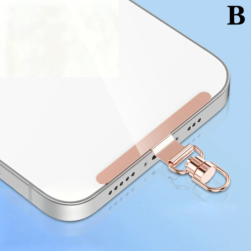 Steel Phone Lanyard Gasket Clip – Anti-Drop Metal Strap Tab