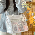 Large Lace Ita Bag – Transparent Crossbody Shoulder Bag Ita Crossbody Bag Nixie White