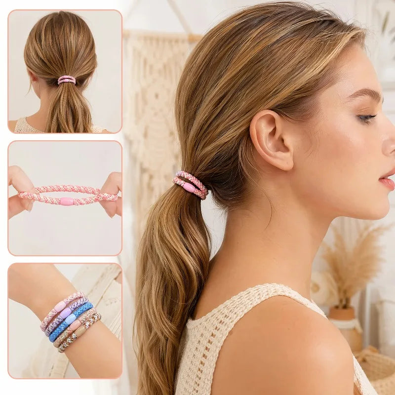 13-Pack Multicolor High-Stretch Hair Ties for Women Hair Ties Set Nixie