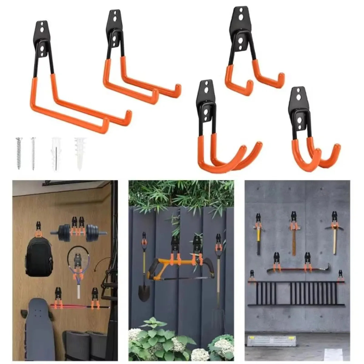 Heavy Duty Wrought Iron Wall Hook – Garage Bike & Tool Storage Garage Wall Hook Nixie