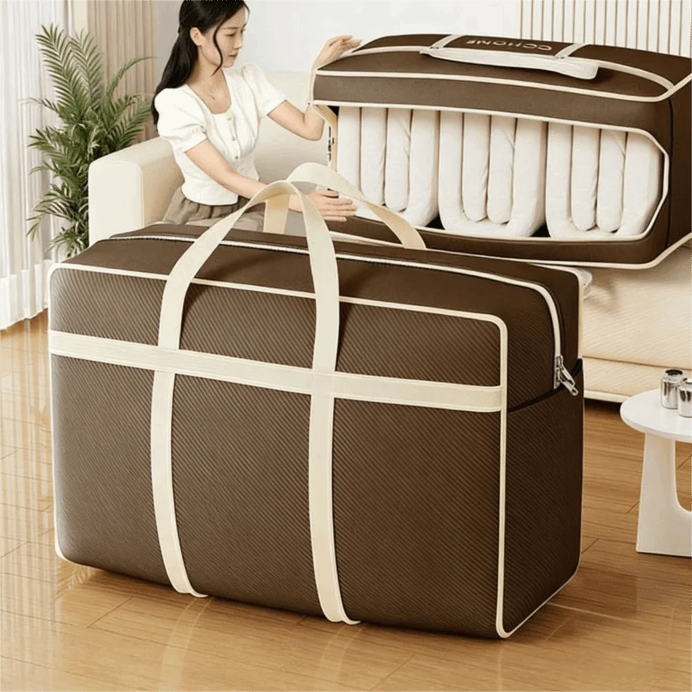 Large Non-Woven Clothes Storage Bin with Handle & Zipper Clothing Storage Bin Nixie