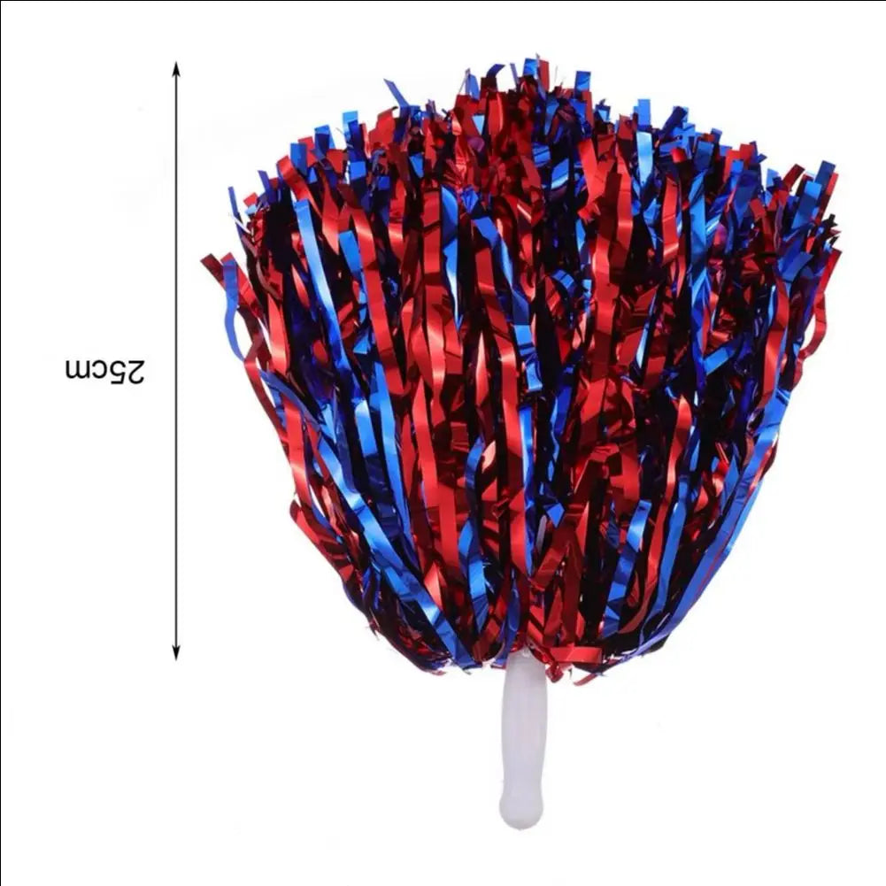2Pcs Metallic Foil Cheerleading Pom Poms for Sports & Parties Cheerleading Pom Poms Nixie