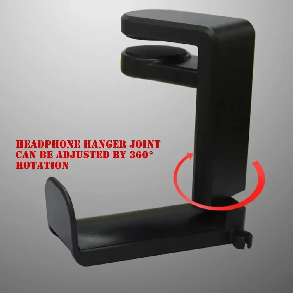 No-Drill Headphone Hanger Desk Stand with Cable Clips Headphone Stand Hanger Nixie