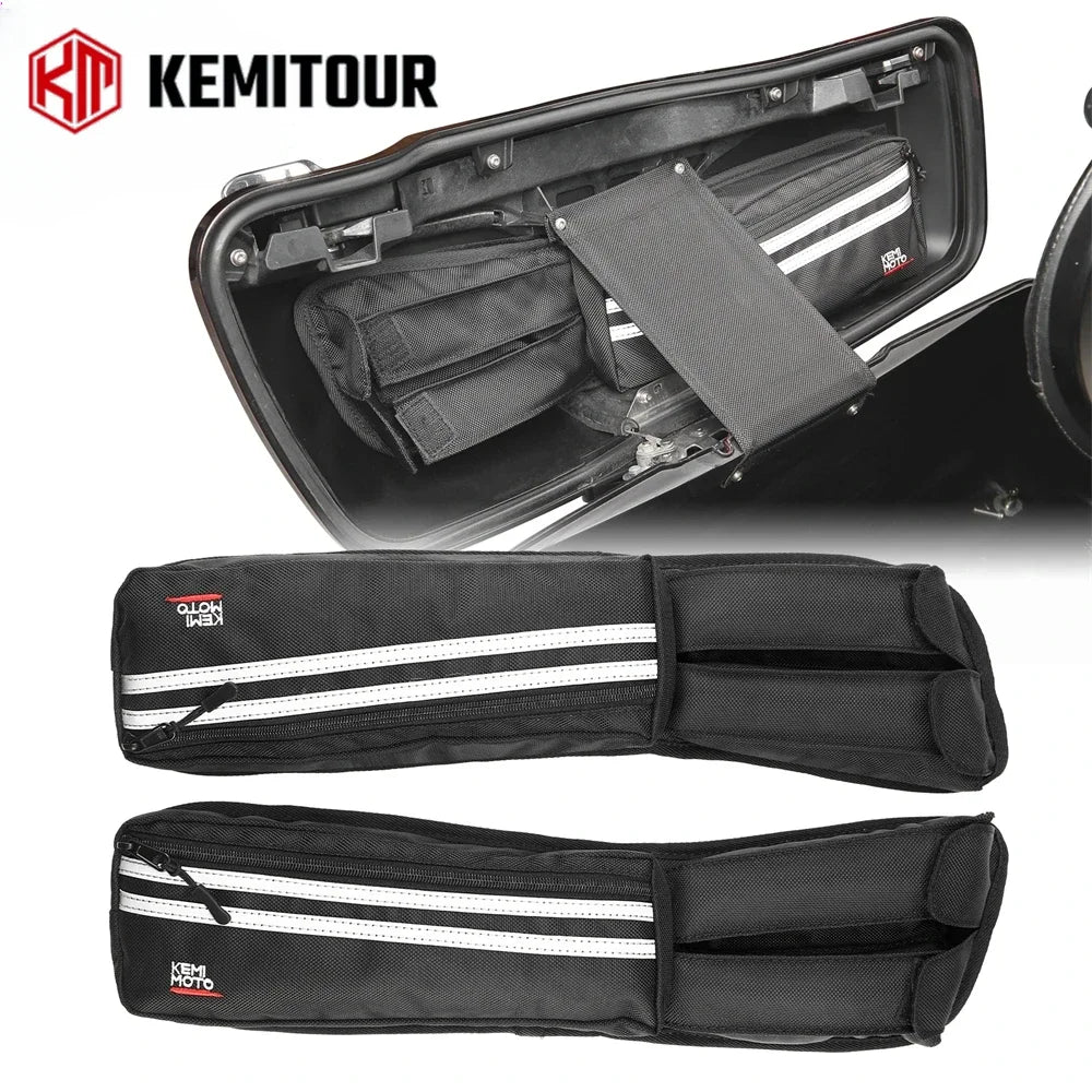 Motorcycle Saddlebag Lid Organizers 2-Pack | 2014-2025 Touring Saddlebag Organizer Nixie