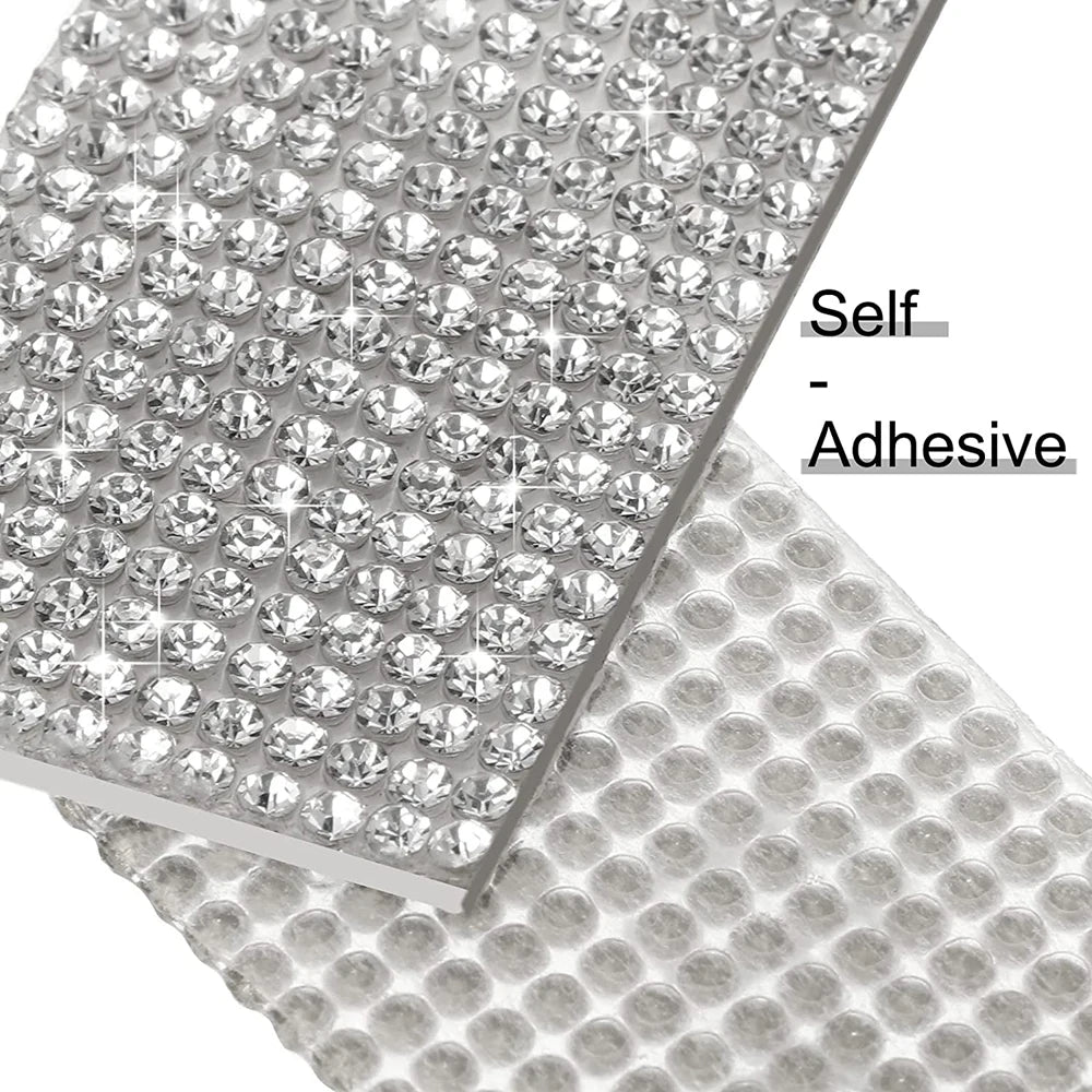 Self-Adhesive Rhinestone Trim Tape – 1 Yard Crystal Ribbon Rhinestone Trim Tape Nixie