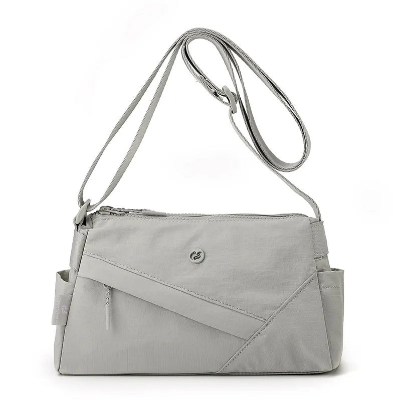 Women's Nylon Oxford Crossbody Bag | Multi-Layer Satchel Crossbody Satchel Bag Nixie gray