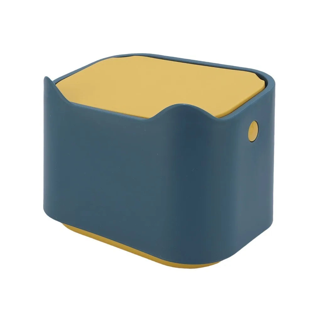 Airtight Cat Litter Trash Can with Press Lid – Odor Control Bin Cat Litter Waste Bin Nixie Yellow-Blue