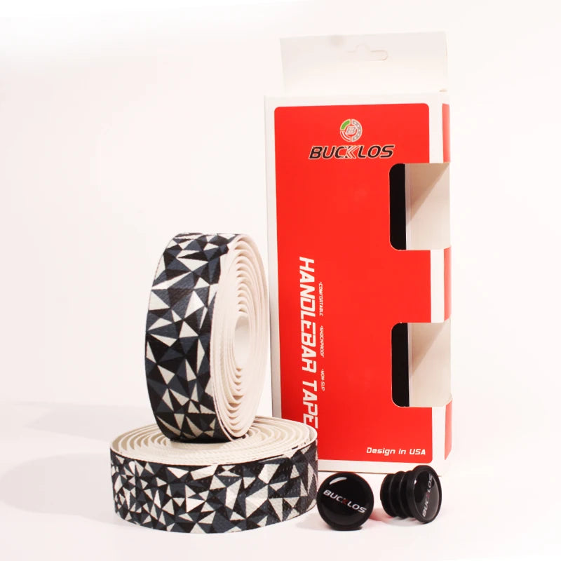 BUCKLOS EVA Road Bike Handlebar Tape – Anti-Slip Cycling Wrap Bike Handlebar Tape Nixie Black White