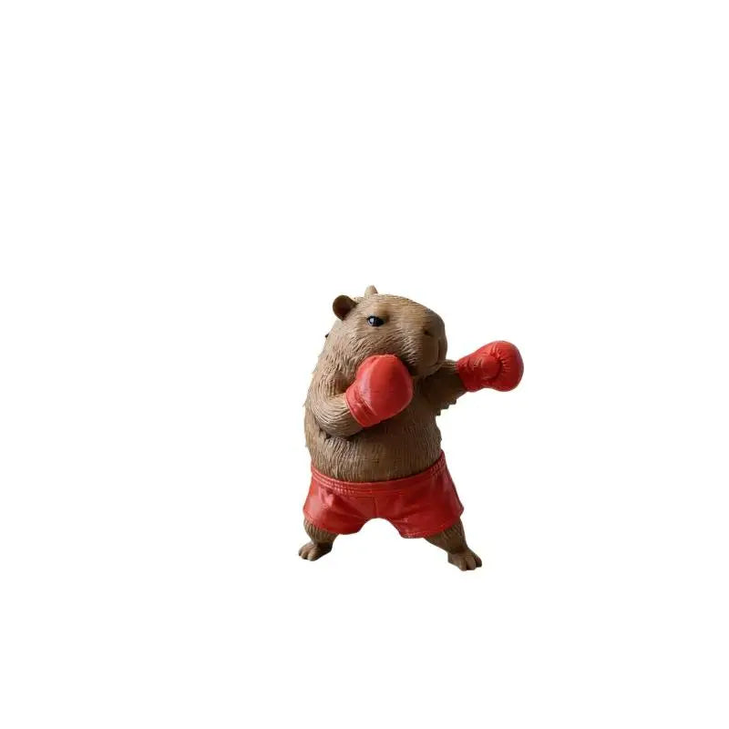 Mini Boxing Capybara Figurine | Cute PLA Collectible Desk Ornament Collectible Figurine Nixie