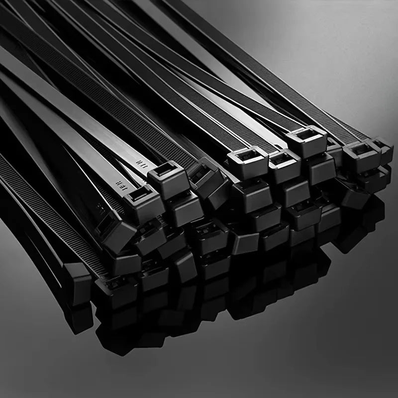 100pcs Black Cable Ties – UV Resistant Self-Locking Zip Ties Cable Ties Nixie