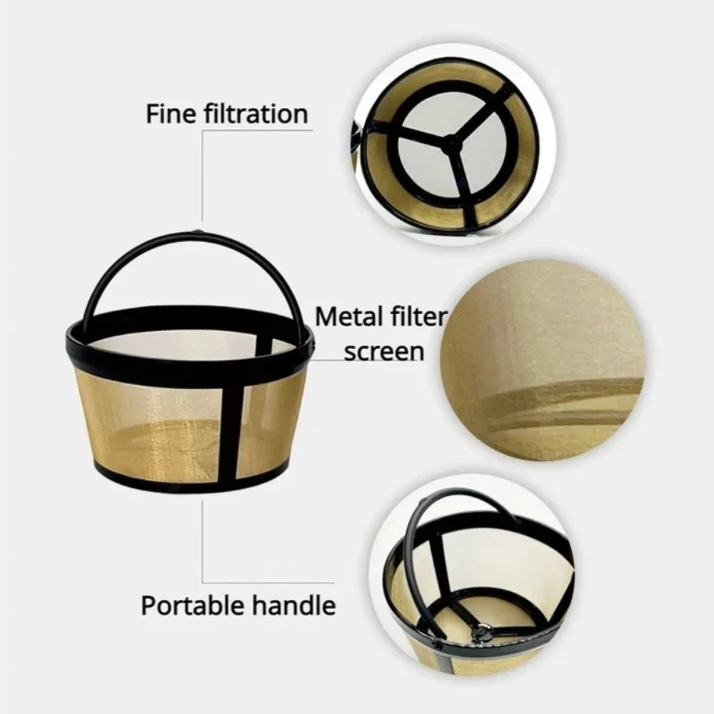 Reusable Coffee Filter Basket – Nylon Mesh & Stainless Steel