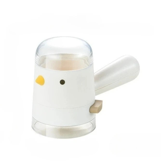 Bird-Shaped Press Salt Dispenser – Quantitative Seasoning Bottle Salt Dispenser Nixie White