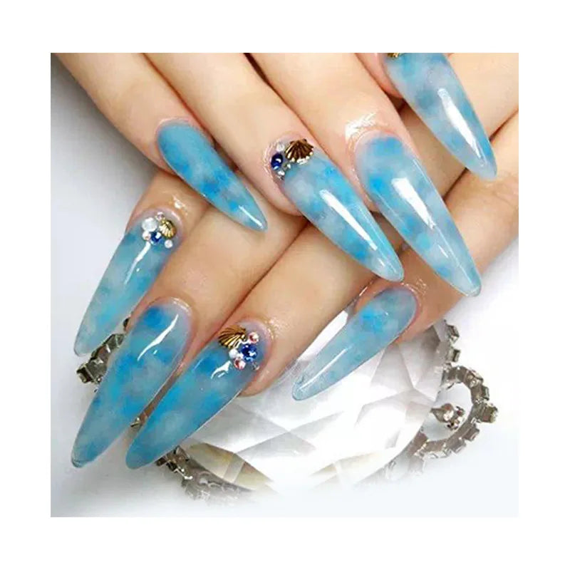 500PCS Clear Acrylic Press On Nails – Almond Stiletto Coffin Tips Acrylic Nail Tips Nixie
